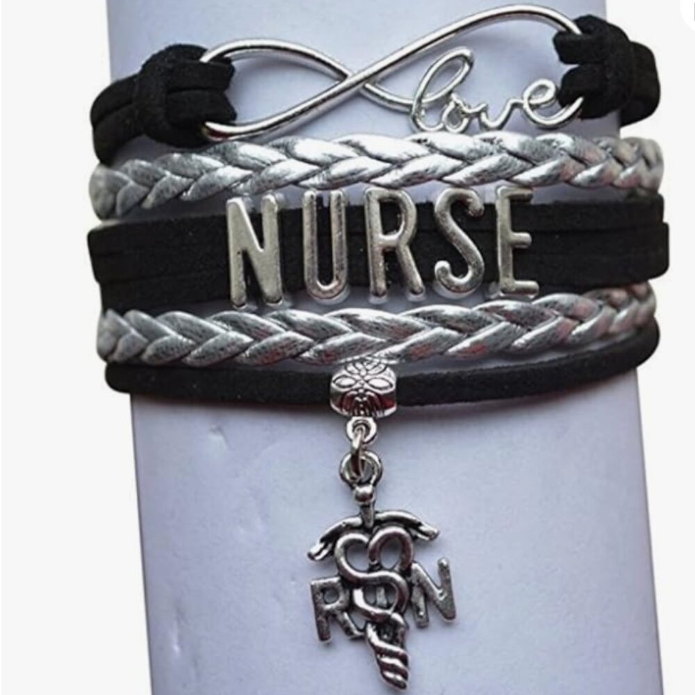 Nurse Bracelet - Black Infinity